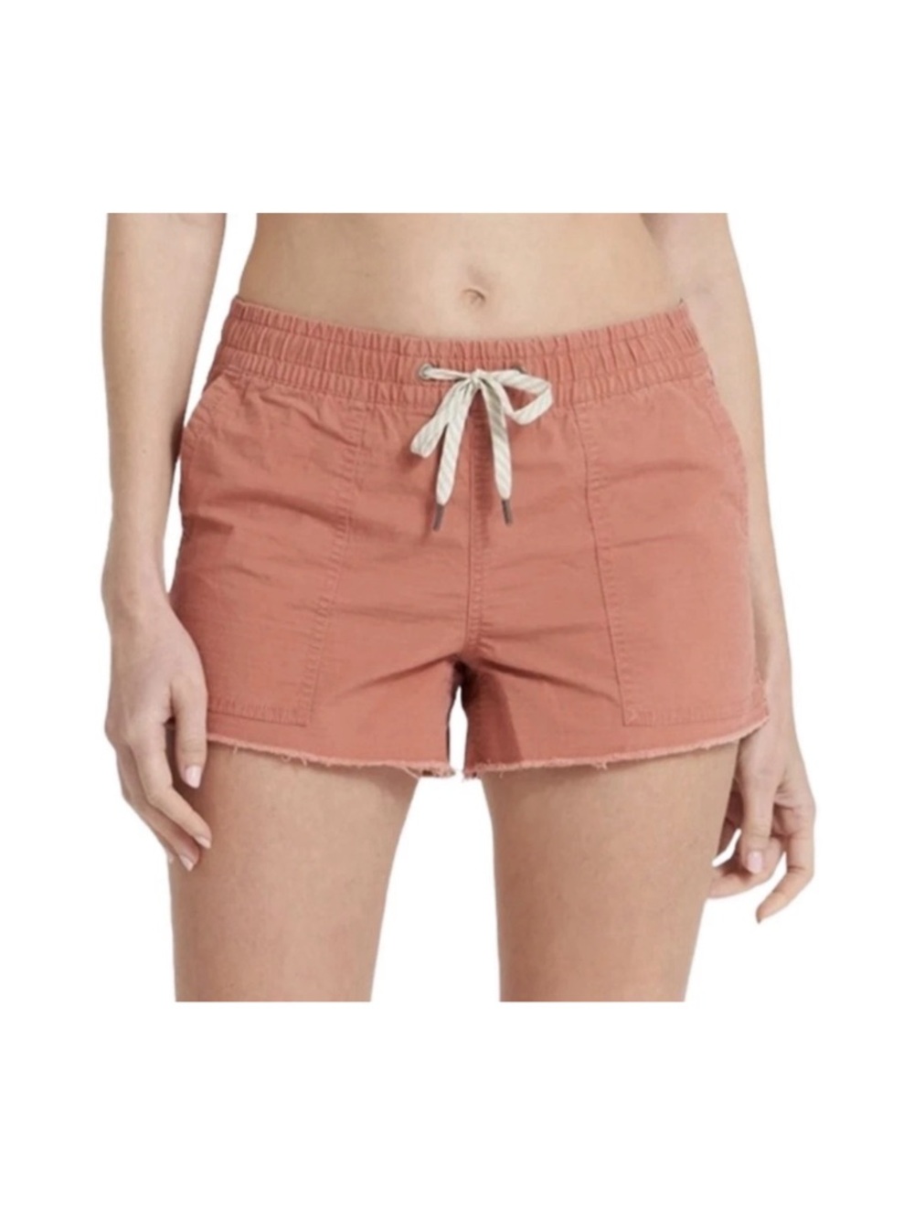 Vuori Women’s Vintage Ripstop Shorts M Orange Athletic Hiking Lounge 3” Inseam